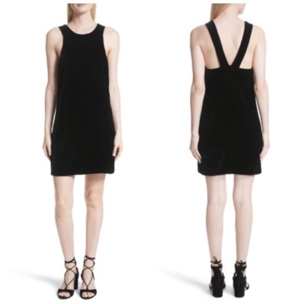 Elizabeth And James Black Velvet Dress